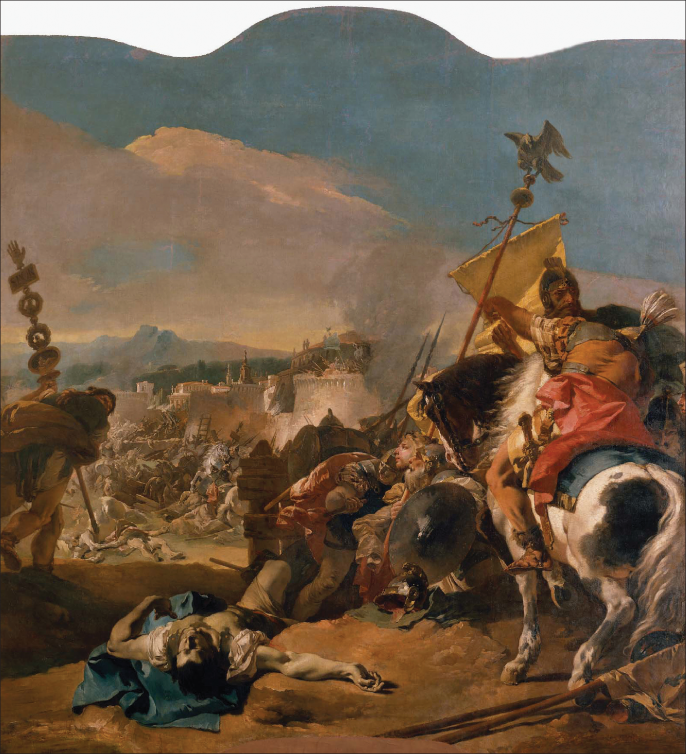 The Capture of Carthage by Giovanni Battista Tiepolo, 1725–1729, oil on canvas (Metropolitan Museum of Art)